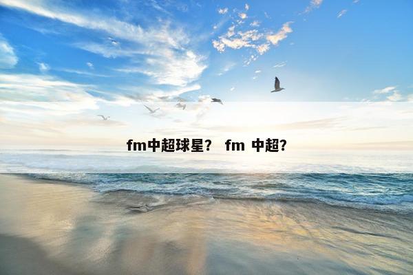 fm中超球星? fm 中超?