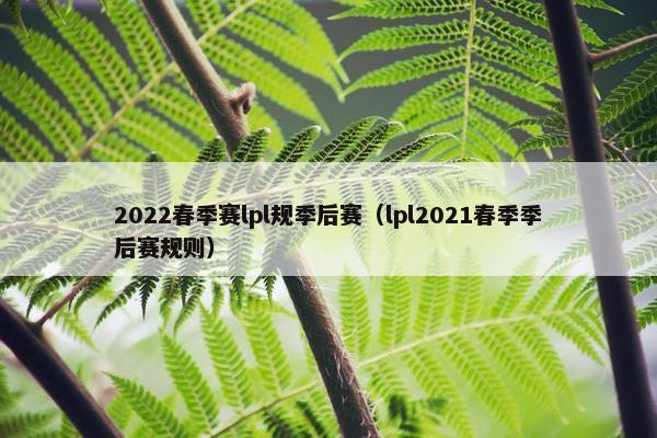 2022春季赛lpl规季后赛（lpl2021春季季后赛规则）