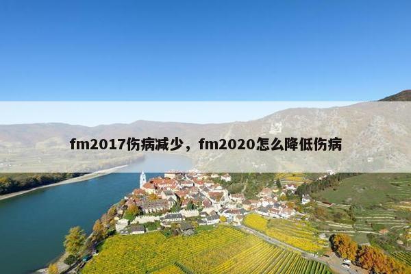 fm2017伤病减少，fm2020怎么降低伤病