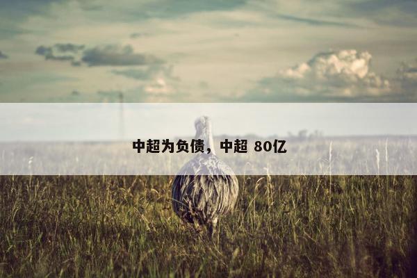 中超为负债，中超 80亿