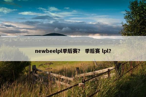 newbeelpl季后赛？ 季后赛 lpl？