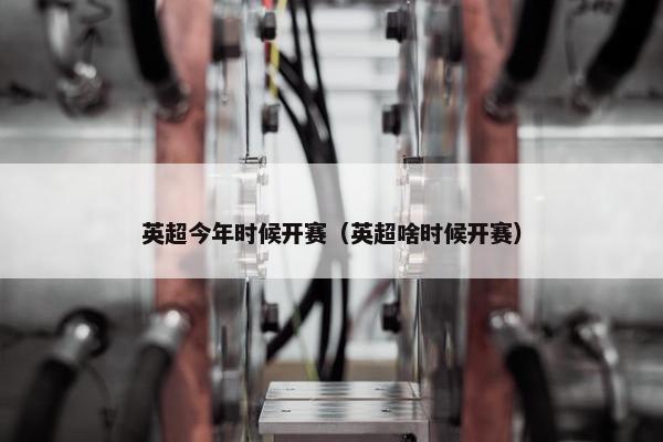 英超今年时候开赛（英超啥时候开赛）