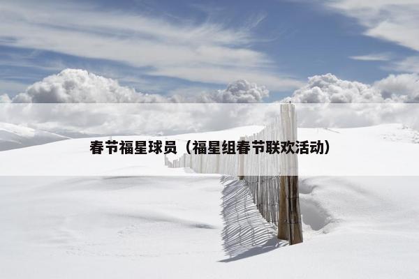 春节福星球员（福星组春节联欢活动）