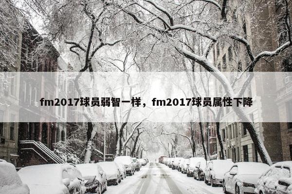 fm2017球员弱智一样，fm2017球员属性下降