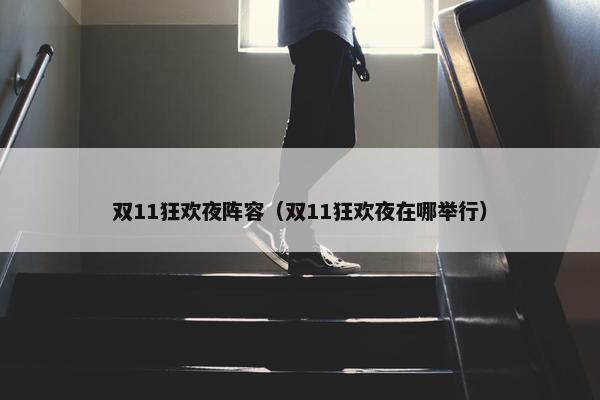 双11狂欢夜阵容（双11狂欢夜在哪举行）