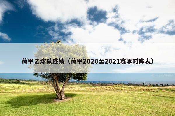 荷甲乙球队成绩（荷甲2020至2021赛季对阵表）