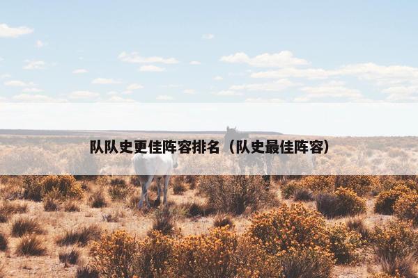 队队史更佳阵容排名（队史最佳阵容）