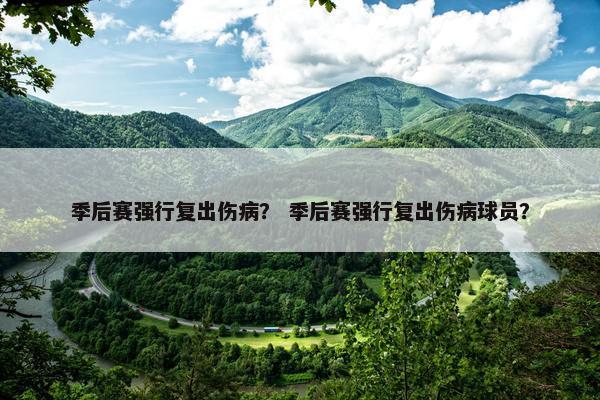季后赛强行复出伤病？ 季后赛强行复出伤病球员？