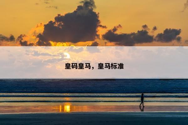 皇码皇马，皇马标准