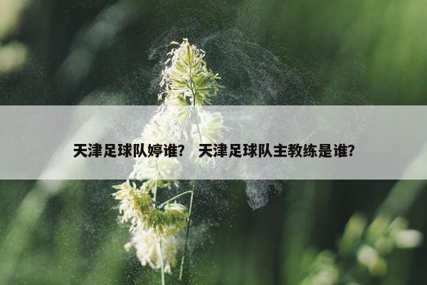 天津足球队婷谁？ 天津足球队主教练是谁？