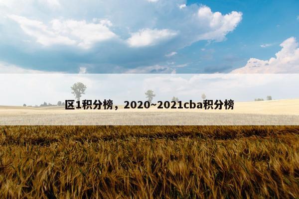 区1积分榜，2020～2021cba积分榜