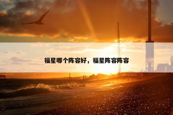 福星哪个阵容好，福星阵容阵容