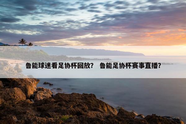 鲁能球迷看足协杯回放？ 鲁能足协杯赛事直播？