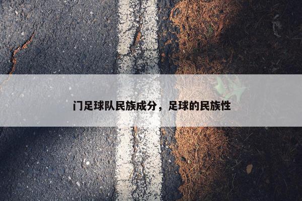 门足球队民族成分，足球的民族性